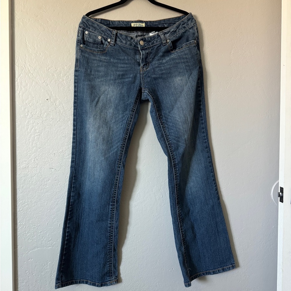 Paris Blues Blue Flare Wide Leg Jeans
